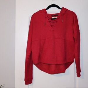 Prana Women's Red Lace-Up Hoodie